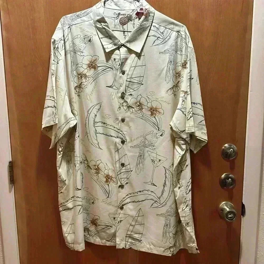 Men’s button-down silk shirt